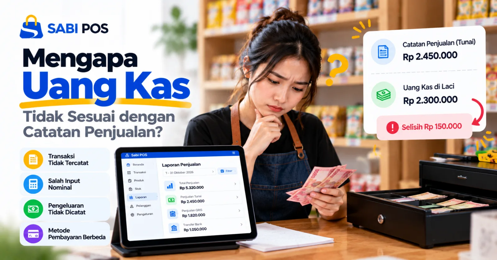 Mengapa Uang Kas Tidak Sesuai dengan Penjualan?